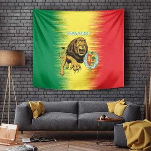 Custom Afro Senegal Football Tapestry Lions of Teranga - Flag Style