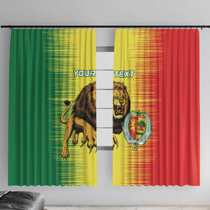 Custom Afro Senegal Football Window Curtain Lions of Teranga - Flag Style