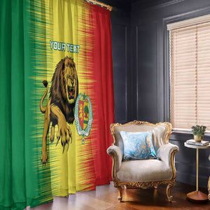 Custom Afro Senegal Football Window Curtain Lions of Teranga - Flag Style