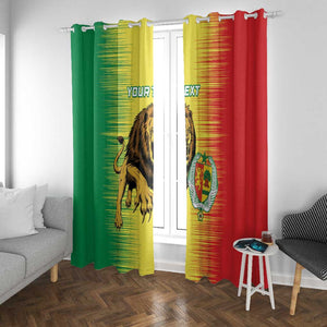 Custom Afro Senegal Football Window Curtain Lions of Teranga - Flag Style