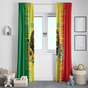 Custom Afro Senegal Football Window Curtain Lions of Teranga - Flag Style