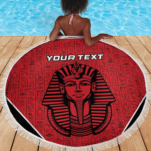 Egypt Football Custom Beach Blanket Ancient Egypt Style