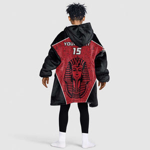 Egypt Football Custom Kid Wearable Blanket Hoodie Ancient Egypt Style