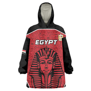 Egypt Football Custom Kid Wearable Blanket Hoodie Ancient Egypt Style