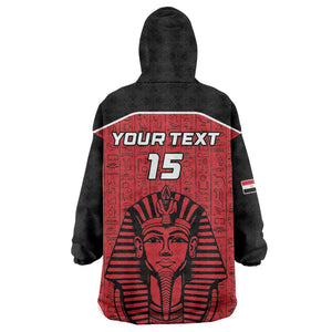 Egypt Football Custom Kid Wearable Blanket Hoodie Ancient Egypt Style