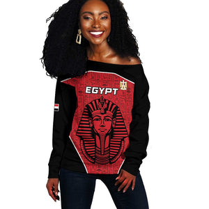 Egypt Football Custom Off Shoulder Sweater Ancient Egypt Style