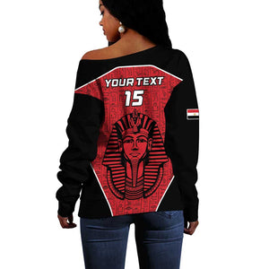 Egypt Football Custom Off Shoulder Sweater Ancient Egypt Style