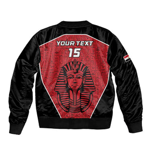 Egypt Football Custom Sleeve Zip Bomber Jacket Ancient Egypt Style