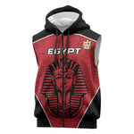 Egypt Football Custom Sleeveless Zip Hoodie Ancient Egypt Style - African Pride
