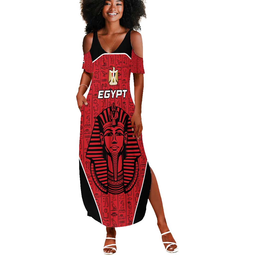 Egypt Football Custom Summer Maxi Dress Ancient Egypt Style