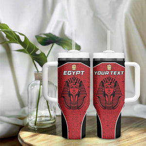 Egypt Football Custom Tumbler With Handle Ancient Egypt Style