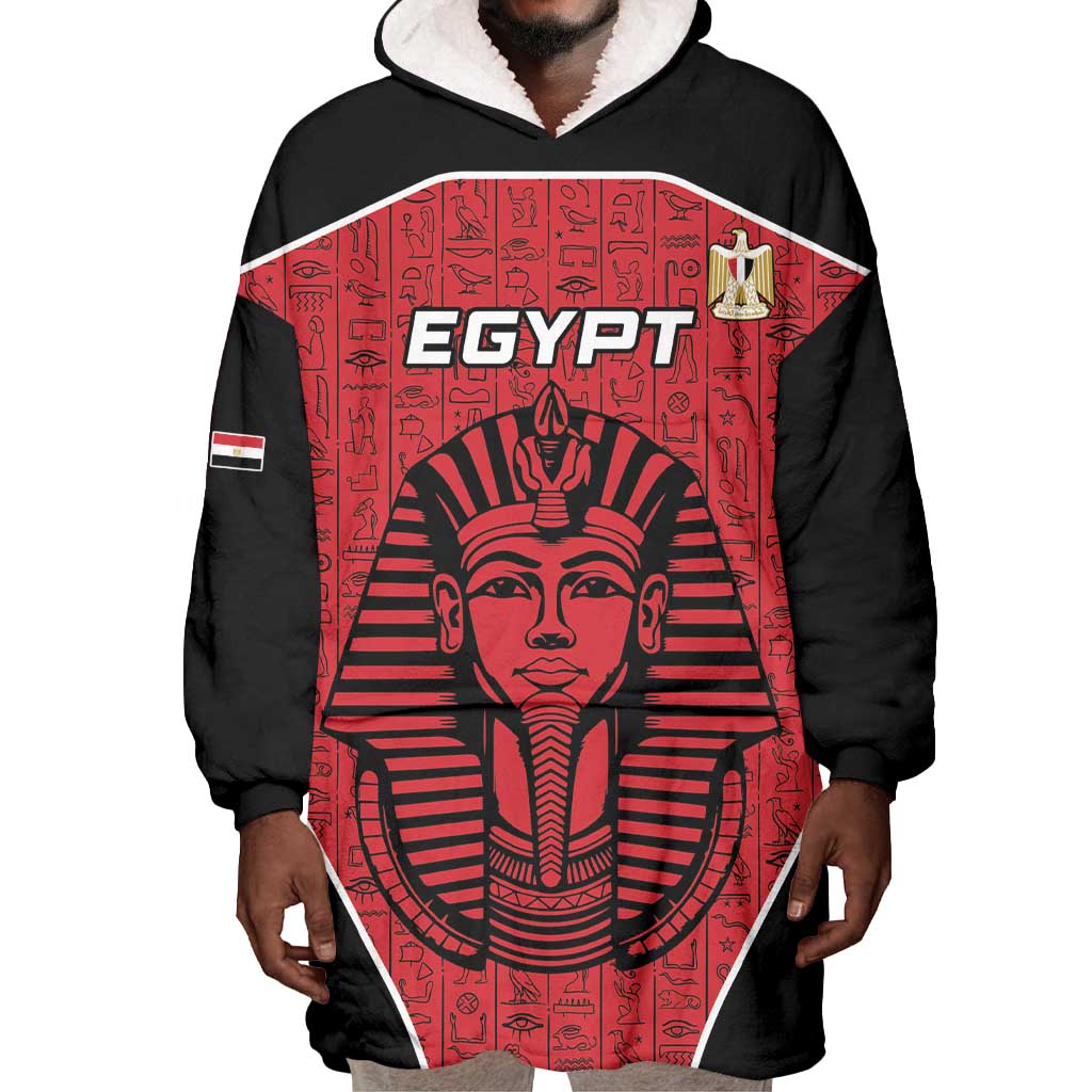 Egypt Football Custom Wearable Blanket Hoodie Ancient Egypt Style