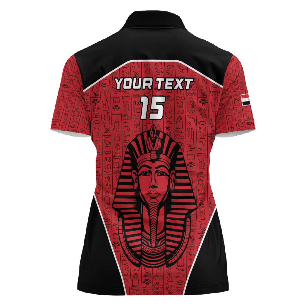 Egypt Football Custom Women Polo Shirt Ancient Egypt Style