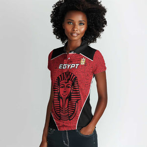 Egypt Football Custom Women Polo Shirt Ancient Egypt Style