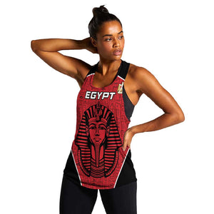 Egypt Football Custom Women Racerback Tank Ancient Egypt Style