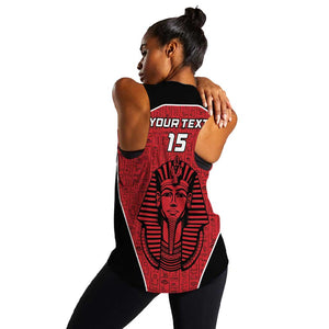 Egypt Football Custom Women Racerback Tank Ancient Egypt Style