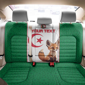 Custom Algeria Football Back Car Seat Cover Fennec Foxes With Islamic Pattern