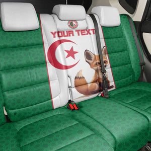 Custom Algeria Football Back Car Seat Cover Fennec Foxes With Islamic Pattern