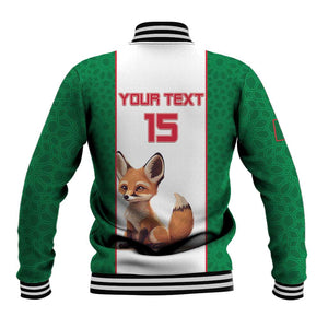 Custom Algeria Football Baseball Jacket Fennec Foxes With Islamic Pattern