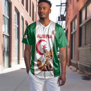 Custom Algeria Football Baseball Jersey Fennec Foxes With Islamic Pattern