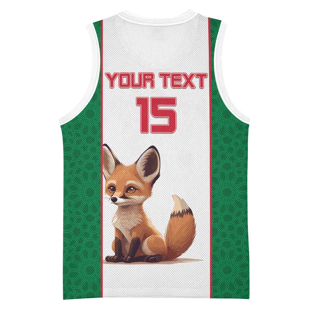 Custom Algeria Football Basketball Jersey Fennec Foxes With Islamic Pattern LT15