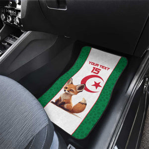 Custom Algeria Football Car Mats Fennec Foxes With Islamic Pattern