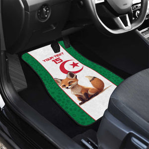 Custom Algeria Football Car Mats Fennec Foxes With Islamic Pattern