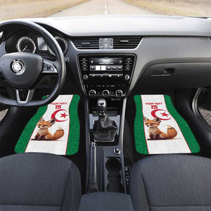 Custom Algeria Football Car Mats Fennec Foxes With Islamic Pattern