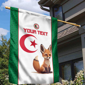 Custom Algeria Football Garden Flag Fennec Foxes With Islamic Pattern