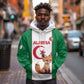 Custom Algeria Football Hoodie Fennec Foxes With Islamic Pattern