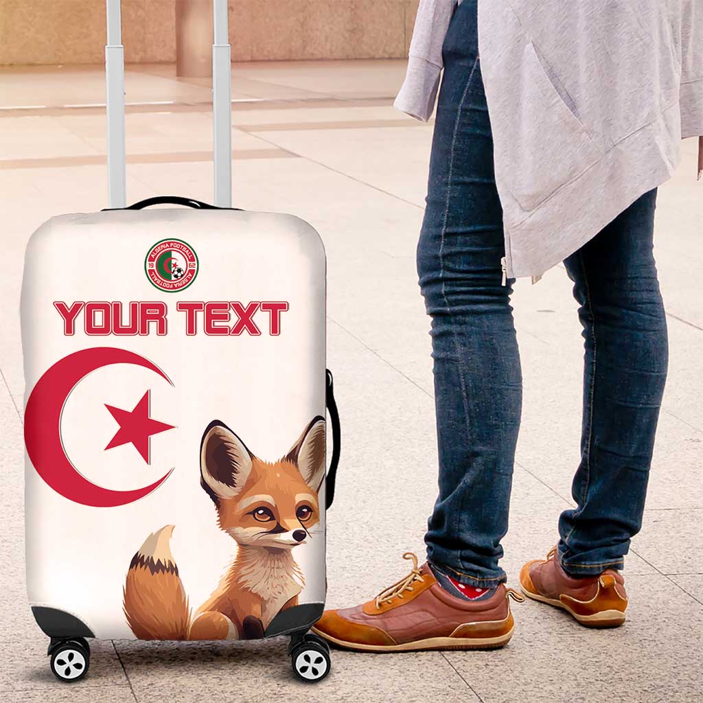 Custom Algeria Football Luggage Cover Fennec Foxes With Islamic Pattern