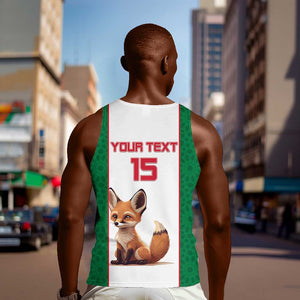 Custom Algeria Football Men Tank Top Fennec Foxes With Islamic Pattern