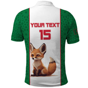 Custom Algeria Football Polo Shirt Fennec Foxes With Islamic Pattern