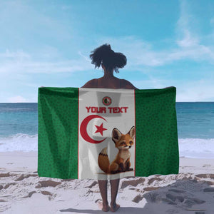 Custom Algeria Football Sarong Fennec Foxes With Islamic Pattern