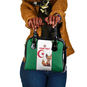 Custom Algeria Football Shoulder Handbag Fennec Foxes With Islamic Pattern