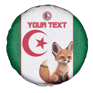 Custom Algeria Football Spare Tire Cover Fennec Foxes With Islamic Pattern