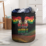 Ghana Black History Month Laundry Basket Live It Learn It Make It - African Pride