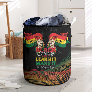 Ghana Black History Month Laundry Basket Live It Learn It Make It - African Pride