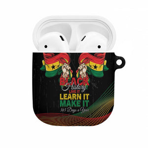 Ghana Black History Month AirPods Case Live It Learn It Make It - African Pride