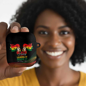 Ghana Black History Month AirPods Case Live It Learn It Make It - African Pride