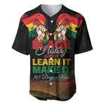 Personalized Ghana Black History Month Baseball Jersey Live It Learn It Make It - African Pride