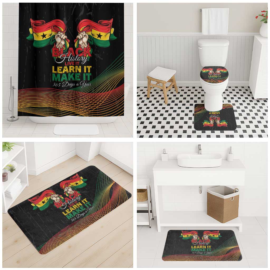 Ghana Black History Month Bathroom Set Live It Learn It Make It - African Pride