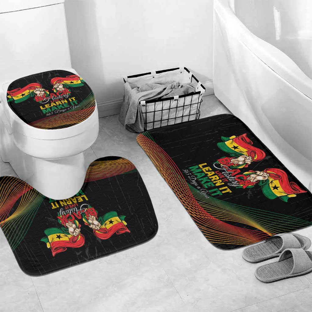 Ghana Black History Month Bathroom Set Live It Learn It Make It - African Pride