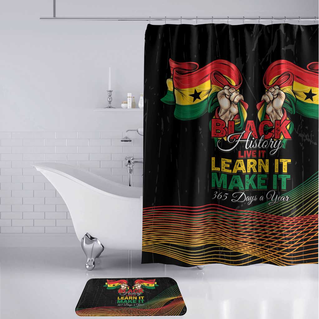 Ghana Black History Month Bathroom Set Live It Learn It Make It - African Pride