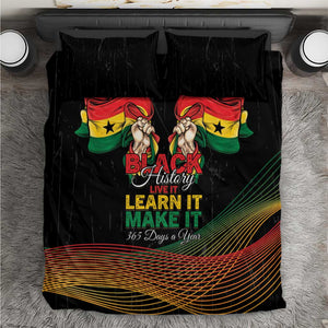 Ghana Black History Month Bedding Set Live It Learn It Make It - African Pride