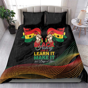 Ghana Black History Month Bedding Set Live It Learn It Make It - African Pride