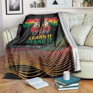 Ghana Black History Month Blanket Live It Learn It Make It - African Pride