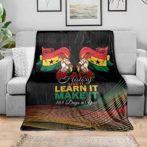 Ghana Black History Month Blanket Live It Learn It Make It - African Pride