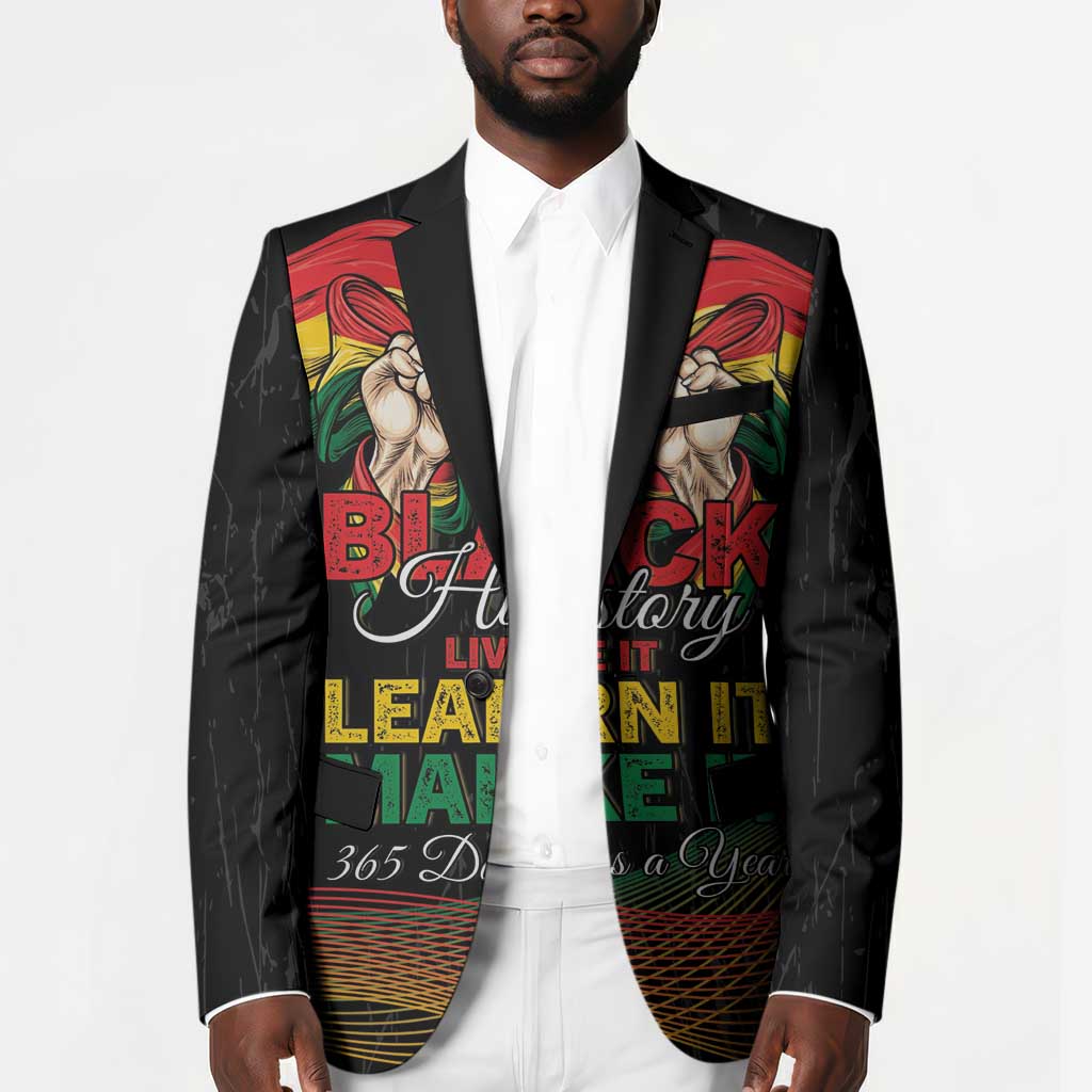 Personalized Ghana Black History Month Blazer Live It Learn It Make It - African Pride