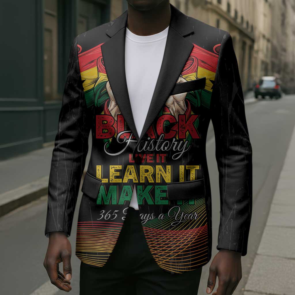 Personalized Ghana Black History Month Blazer Live It Learn It Make It - African Pride